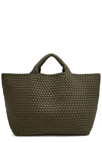Naghedi St Barths Large Woven Tote In Olive