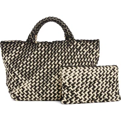 Naghedi St. Barths Medium Double Weave Tote In Obsidian