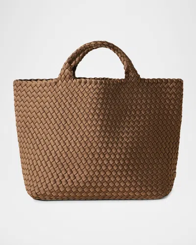 Naghedi St. Barths Medium Woven Tote Bag In Mink