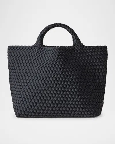 Naghedi St. Barths Medium Woven Tote Bag In Onyx