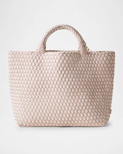 Naghedi St. Barths Medium Woven Tote Bag In Shell Pink