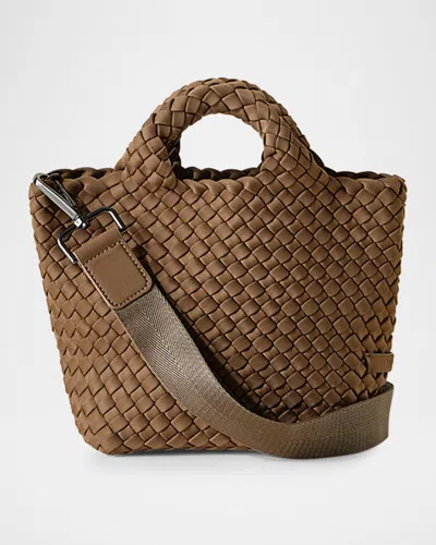 Naghedi St. Barths Petit Woven Tote Bag In Mink