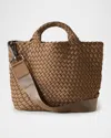 Naghedi St. Barths Small Woven Tote Bag In Mink