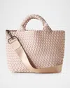 Naghedi St. Barths Small Woven Tote Bag In Shell Pink