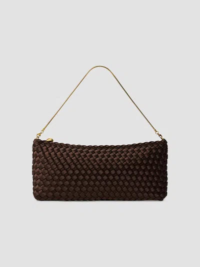 Naghedi Women's Gala Satin Clutch Bag In Chocolate