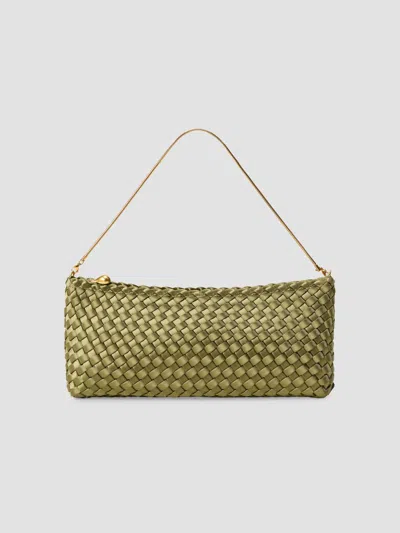 Naghedi Women's Gala Satin Clutch Bag In Peridot