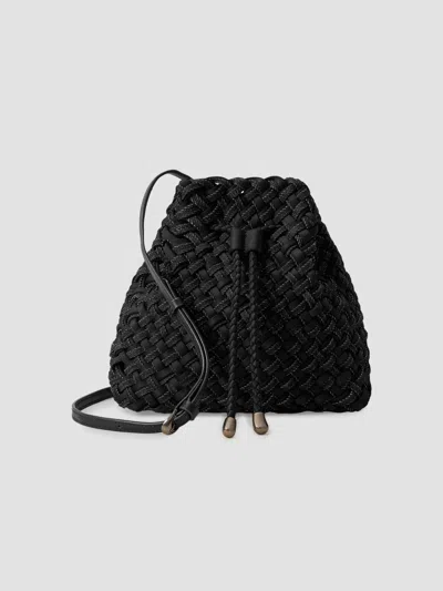 Naghedi Women's Gramercy Double Weave Bucket Bag In Jet
