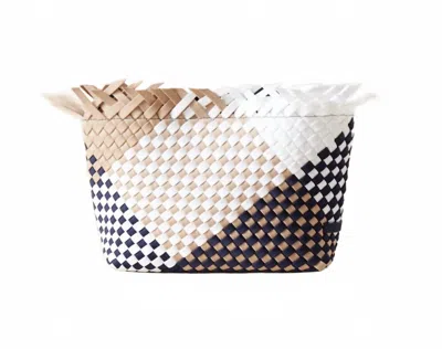 Naghedi Women's Havana Clutch In White/navy In Multi
