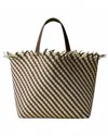 Naghedi Women's Havana Striped Large Tote Bag In Carrara In Multi