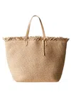 Naghedi Havana Woven Faux Leather Tote In Brown