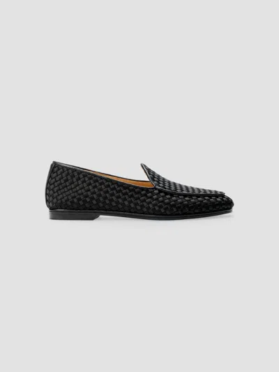 Naghedi Women's Lucca Satin Loafers In Onyx