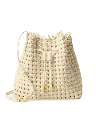 Naghedi Women's Mallorca Open Weave Bucket Bag In White