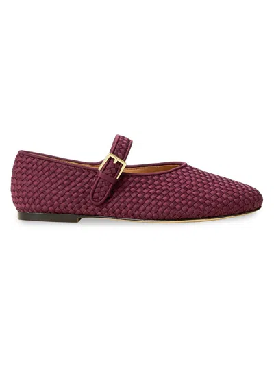Naghedi Women's Marais Mary Jane Flats In Burgundy