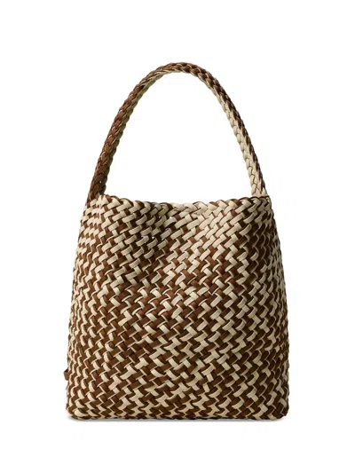 Naghedi Women's Nomad Medium Double Weave Denim Hobo Bag In Brown