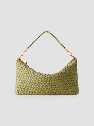 Naghedi Women's Porto Small Half-moon Shoulder Bag In Bottle Green