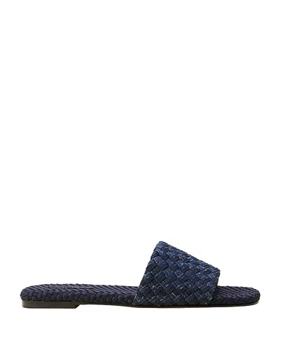 Naghedi Women's St. Barths Double Weave Denim Slide In Animal Print