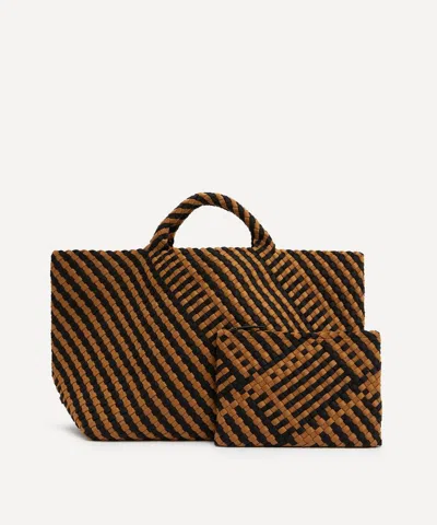 Naghedi Women's St Barths Large Striped Geo Woven Tote Bag