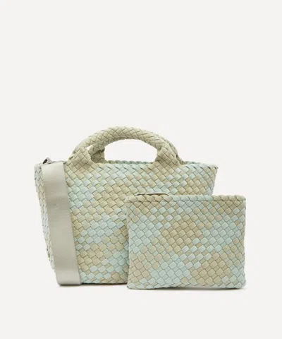 Naghedi Women's St. Barths Mini Plaid Woven Tote Bag Haze