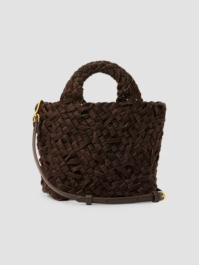 Naghedi Women's St. Barths Petit Nest Weave Tote Bag In Chocolate
