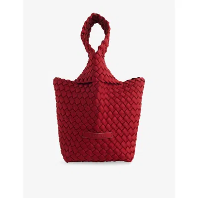 Naghedi Womens Kyoto Woven Clutch Rosso