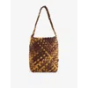 Naghedi Womens Tortoise Shell Nomad Hobo Small Woven Bag In Brown