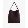 Naghedi Womens Chocolate Nomad Medium Woven Hobo Bag In Brown