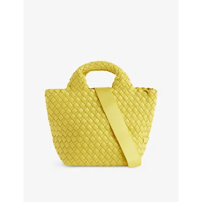 Naghedi Womens St. Barth Mini Neoprene Tote Bag Citron In Black