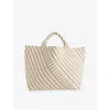 Naghedi Womens St. Barths Medium Woven Tote Bag Mykonos