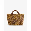 Naghedi Womens Tortoise Shell St Barths Medium Woven Tote Bag In Brown
