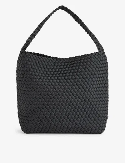 Naghedi Womens Onyx Nomad Woven Hobo Bag