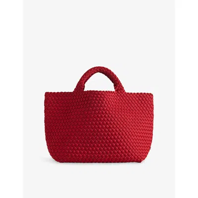 Naghedi Womens St Barths Medium Woven Tote Bag Rosso