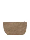 Naghedi Woven Clutch Bag In Brown