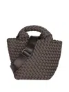 Naghedi Woven Handle Tote Bag In Brown