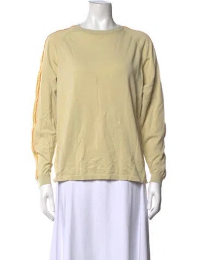 Pre-owned Nagnata Crew Neck Long Sleeve Top In Yellow