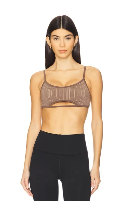 Nagnata Elba Wool Blend Bralette In Brown