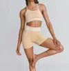 Nagnata Elliptic Crop Top In Pistachio/marigold In Multi