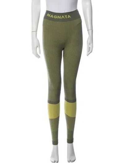 Pre-owned Nagnata Merino Wool Striped Lounge Set In Green