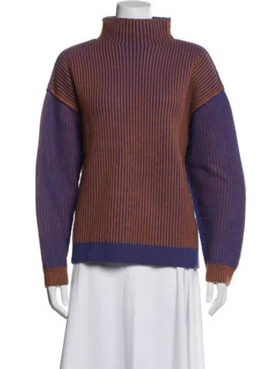 Pre-owned Nagnata Merino Wool Striped Sweater In Blue