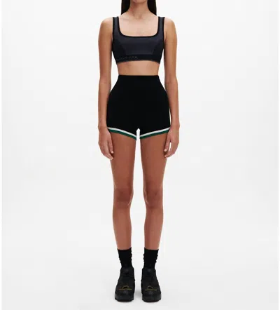 Nagnata Rib Bralet In Black/charcoal