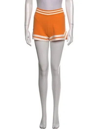 Pre-owned Nagnata Striped Mini Shorts In Orange