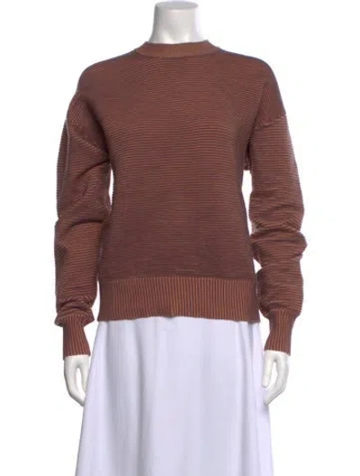 Pre-owned Nagnata Striped Mock Neck Sweatshirt In Neutrals