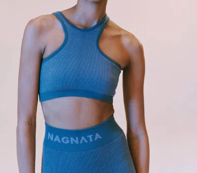 Nagnata Yang Crop Top In Ash/lavender In Multi