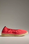Naguisa Allium Mesh Espadrille Flats In Red