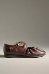 Naguisa Bec Cross-strap Mary Jane Flats In Brown