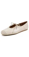 Naguisa Borago Woven Flats Ecru In Ecru