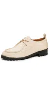Naguisa Khov Lace Up Loafers Multi Beige Calf Hair In Neutral