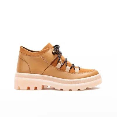 Naguisa Women's Brown Abra Total Camel Chunky Boots
