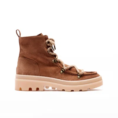 Naguisa Women's Brown Kaus Brick Chunky