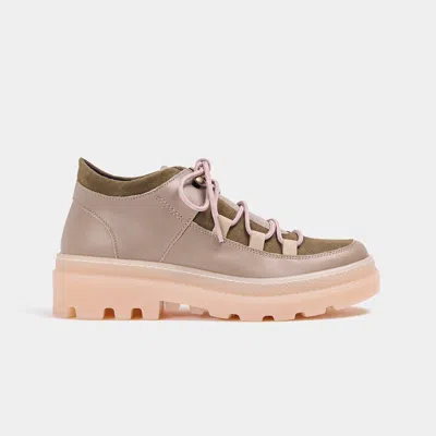 Naguisa Women's Green Abra Taupe In Animal Print