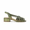 Naguisa Women's Green  Woven Sandals - Ima Olive Metal In Green